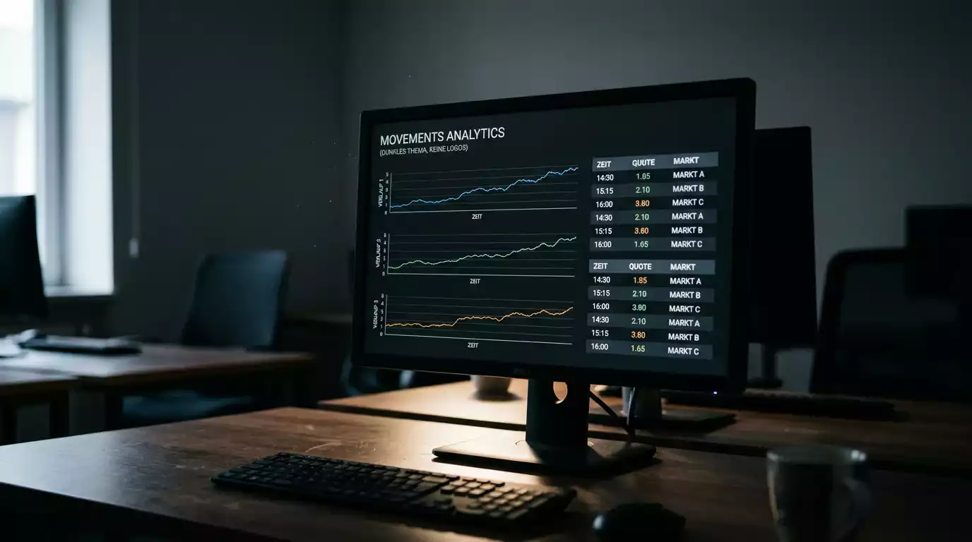 Integritätsmonitor mit Sportwett-Daten auf einem Bildschirm