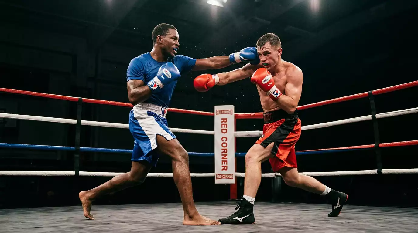 Profiboxer im Ring bei einem Boxkampf in der Schweiz
